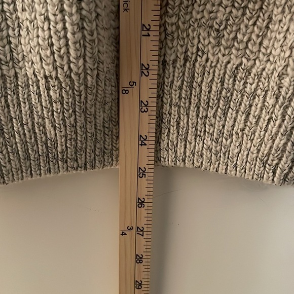 Super dry JPN wool blend women’s sz S heavy cable knit gray heather sweater - Picture 14 of 17